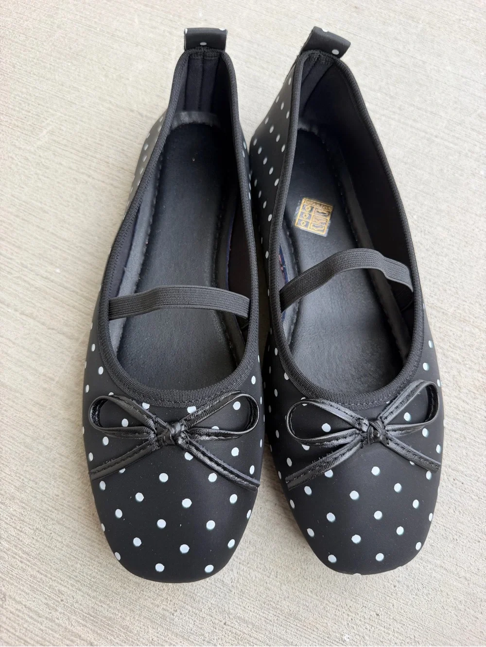 Black Polka Dot Ballet Flats - Women's Slip-On Flats